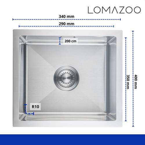LOMAZOO spoelbak Polaris 34/40 - RVS