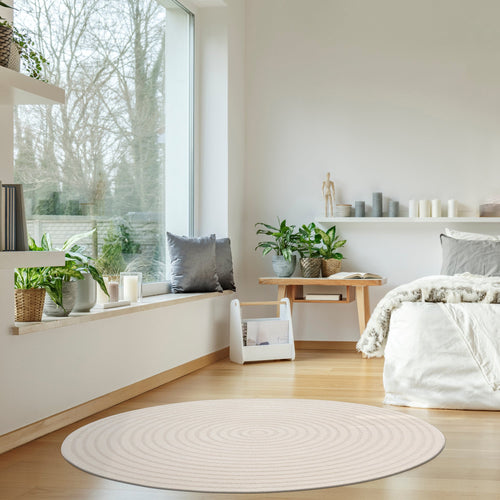 AFK Living vloerkleed Cleo - reliëfeffect - wit - 160 x 160 cm - vtwonen shop