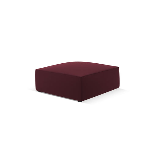 Cosmopolitan Design - Poef Siena imitatieleer bordeaux - 93x93x40cm