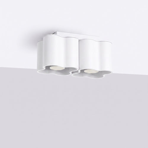 Sollux Lighting Plafondlamp OVIO 2 wit GU10 - 24,5x12x12cm