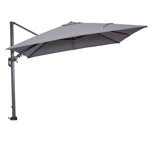 Hawaii parasol - 300x300 cm - carbon black - licht grijs - vtwonen shop