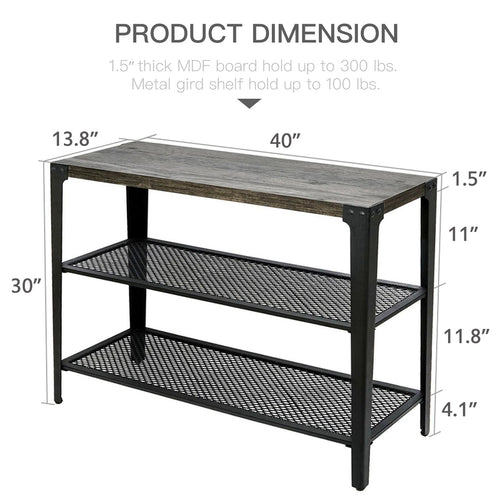 Furnilux Bijzettafel Terra - Grijs - 102x35x75 cm - vtwonen shop
