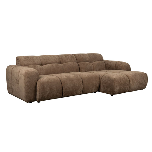 Housecraft Living Vento 3,5-Zitsbank Rechts Bruin