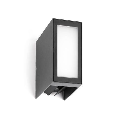 Faro Log - LED-buitenwandlamp wit, donkergrijs IP54
