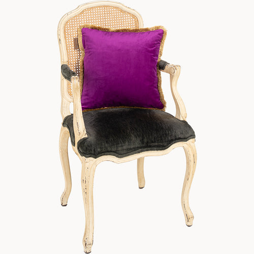 Besarto, draadloos Warmtekussen, Carino violet met gouden franje - vtwonen shop