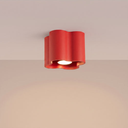 Sollux Lighting Plafondlamp OVIO 1 rood GU10 - 12x12x10cm
