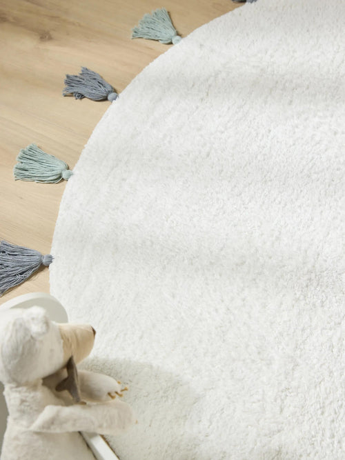 benuta wasbaar kindervloerkleed Malu - blauw - ø 120 cm