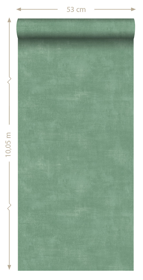 ESTAhome behang betonlook donkergroen - 53 cm x 10.05 m - 139020