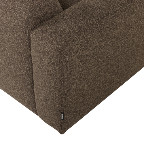 WOOOD 1,5-zits bank arm links Mojo Base - Bouclé - Bruin - 74x145x97