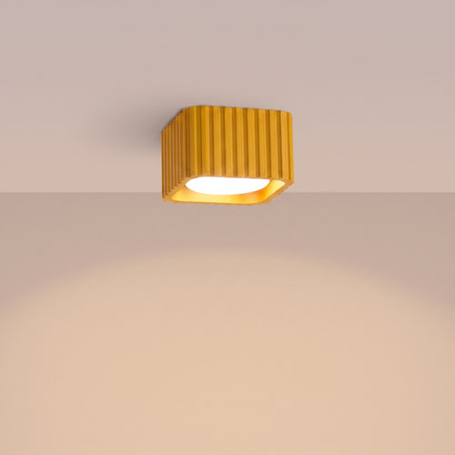 Sollux Lighting Plafondlamp RIFF 1 geel Gx53 - 10x10x6cm