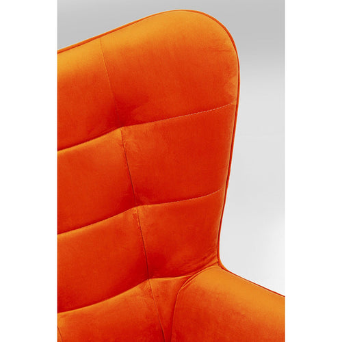 Kare Design Draaifauteuil Oscar fluweel oranje - vtwonen shop