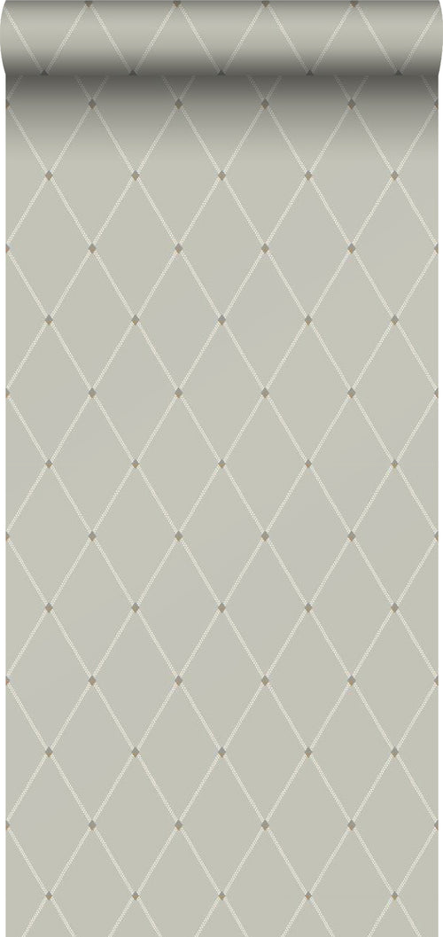 Borastapeter behang grafische verlopende wieber diamant ruit groen - 53 cm x 10.05 m - 660932