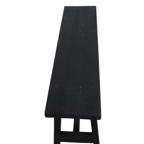 Raw Materials zwart  "bus stop"  bankje large - 85x20x50 cm