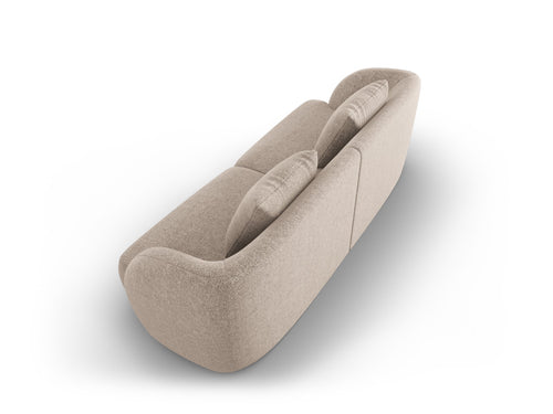 Cosmopolitan Design Bank Tulum 2-zits, chenille, beige - 90x180x70cm
