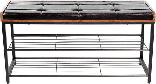 Furnilux Schoenenbank Sven - Bruin-Zwart - vtwonen shop