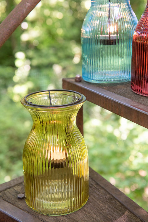 J-Line plateau Theelichthouder Popa - glas - mix - 6 stuks - vtwonen shop