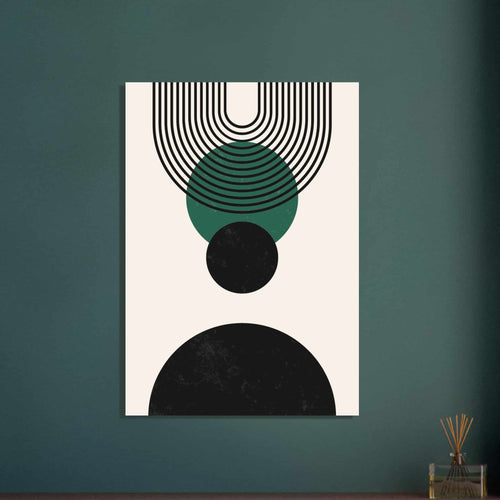 Artfulprints Poster Boho wall art - Boho arches   - A4 21x29.7 cm - Zwart / Wit