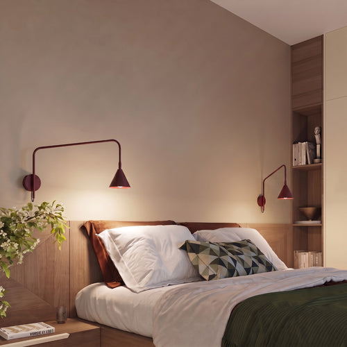 Sollux Lighting Wandlamp NOX bordeaux - 14x61x30cm