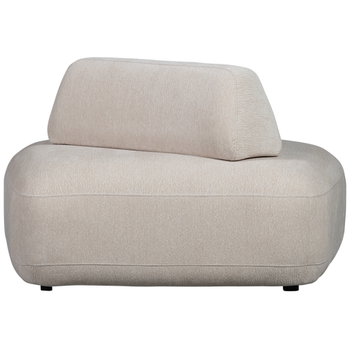 WOOOD fauteuil met verplaatsbare rugleuning Sterck - Polyester - Zand - 118x102x41 - vtwonen shop