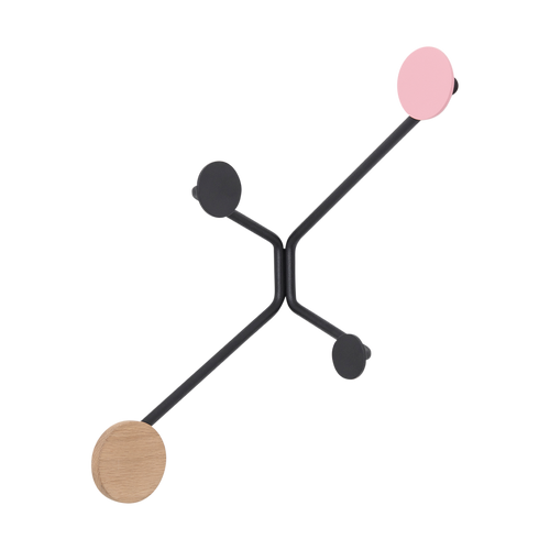 Gazzda Hook coat rack inner corners - wandkapstok pink