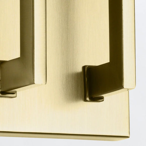 Wandleuchte mit Schirm Classic Messing gebürstet 2x E14