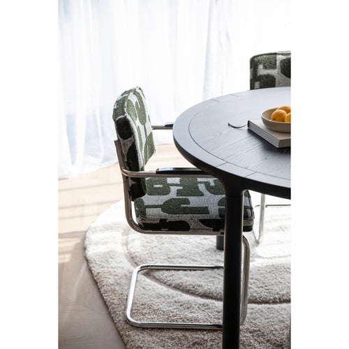 Zuiver Ridge Deco Symbols Eetkamerstoelen Armleuning Groen  - Set van 2