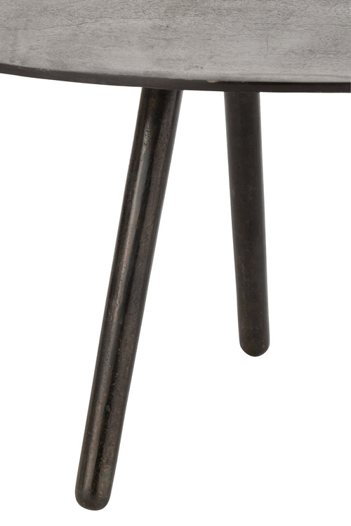 J-Line salontafel Druppel - aluminium/ijzer - zwart - small