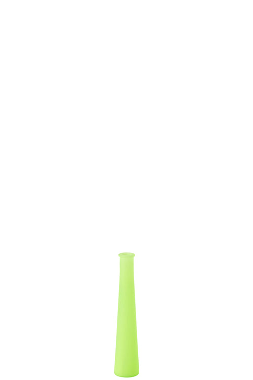 J-Line vaas Tube - glas - groen - 31.5 cm hoog