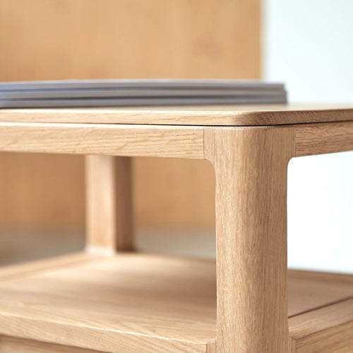 Tikamoon Nachtkastje van massief eikenhout met 1 lade - Naturel - vtwonen shop