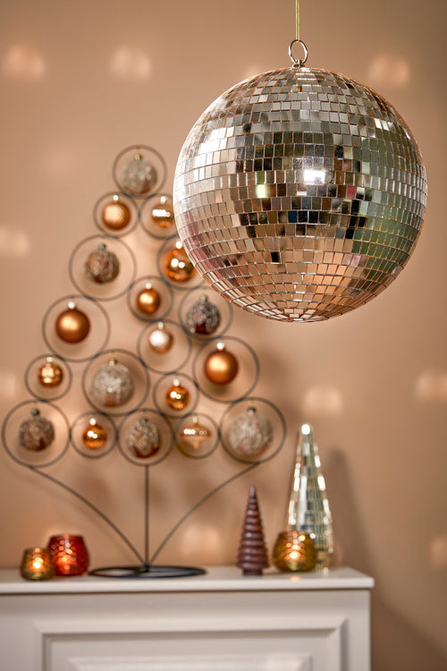 Mica Decorations Kerst Discobal - Ø25 cm - Champagne - vtwonen shop