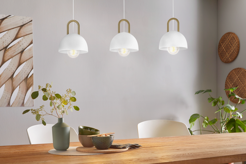 EGLO hanglamp Calmanera - e27 - 90 cm - wit/geelkoper - vtwonen shop
