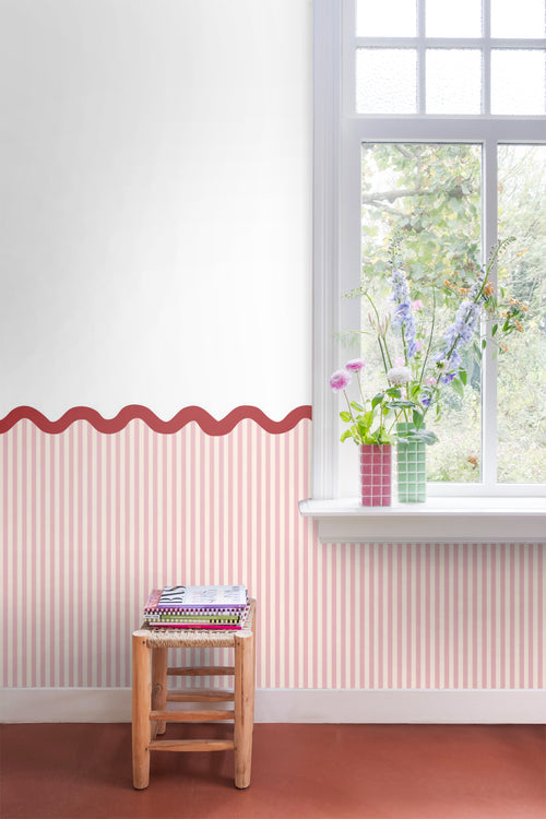 ESTAhome fotobehang lambrisering roze - 2.5 x 2.79 m - 159524 - vtwonen shop