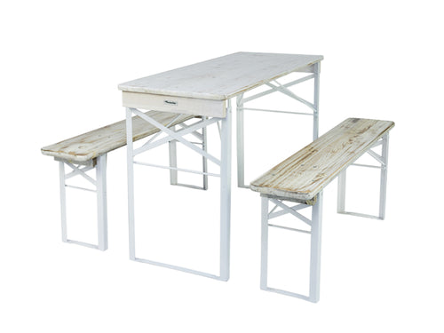 MaximaVida inklapbare picknickset Berlijn 120 cm whitewash - FSC hout - vtwonen shop