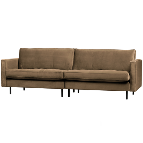 BePureHome classic 3-zits bank Rodeo - Velvet - Taupe - 83x275x88 - vtwonen shop