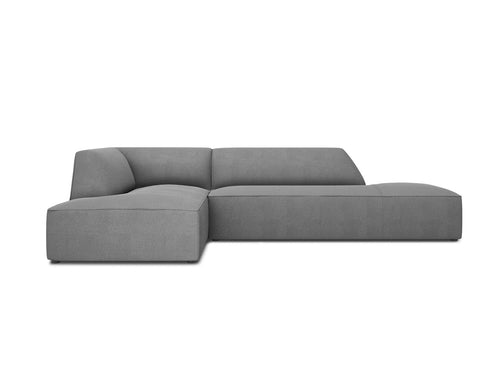 Micadoni linker hoekbank Ruby 4-zits, structurele stof, grijs - 180x273x69cm