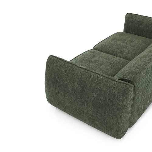 Sia Home - Rechte bank LIVIA - Fluweel weefsel - Olijfgroen - 230cm - vtwonen shop
