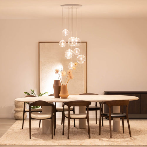 Atmooz hanglamp Camau 9 - wit - Ø 50 x H 170 cm - G4