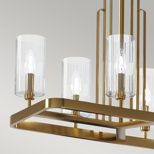 Elstead Kichler Kimrose Bar hanglamp geborsteld natuurlijk messing