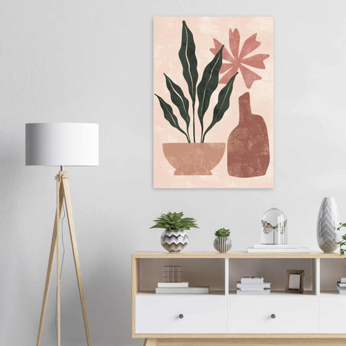 Artfulprints Poster Boho – Terracotta greenery   - A4 21x29.7 cm - Meerkleurig