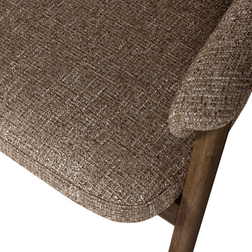WOOOD eetkamerstoel met armleuning Tunar - Hout - Bruin - Set van 2 - 77x60x60