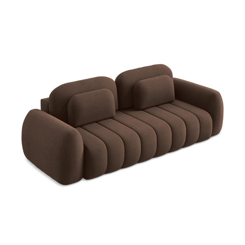LaMiaSofa 3-zits slaapbank Ginosa - bouclé - taupe - 266x121x95