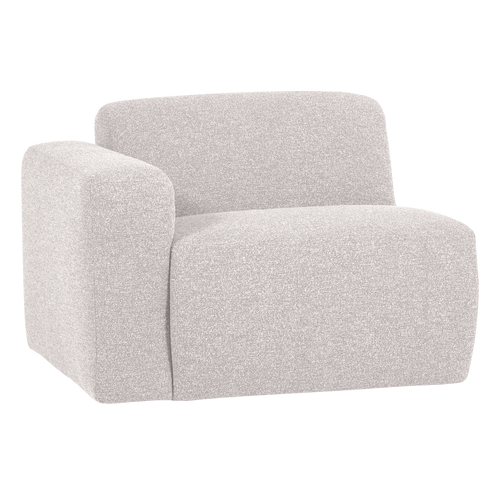 WOOOD 1-zits bank arm links Mojo Base - Bouclé - Ecru - 74x105x97