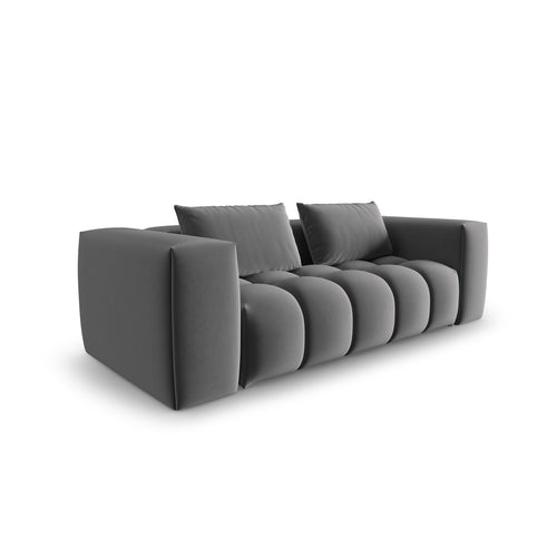 Cosmopolitan Design - Modulaire bank Verona 3-zits, flueel warm grijs - 85x200x70cm