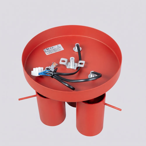 Sollux Lighting Plafondlamp RING 3P rood - 25,7x25,7x14,5cm