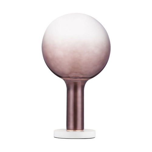Nova Luce NOSTOS Bolvormige tafellamp in bruin, goud en mat wit, dimbaar met touchbediening, LED 3W 341lm 3000K