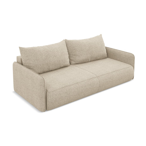 LaMiaSofa 3-zits slaapbank Palermo - chenille stof - donkerbeige - 216x105x86