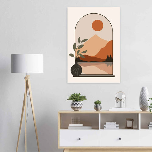 Artfulprints Poster Boho – Arched landscape   - 50x70 cm - Meerkleurig