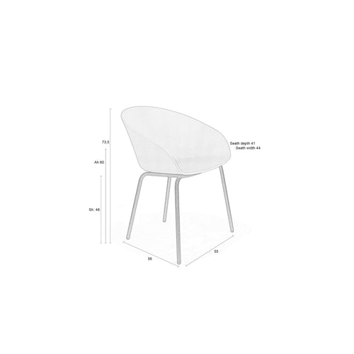 Zuiver Void Eetkamerstoelen wit - Set van 2