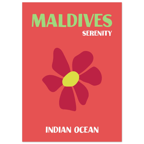 Artfulprints  Indian Ocean - Maldives   poster 50x70 cm - vtwonen shop