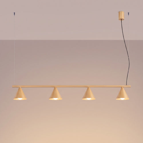 Sollux Lighting Kroonluchter NOX 4L goud - 122x14x215cm